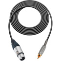Sescom SC100XJR Audio Cable Canare Star-Quad 3-Pin XLR Female to RCA Male - Black - 100 Foot