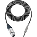 Sescom SC100XJS Audio Cable Canare Star-Quad 3-Pin XLR Female to 1/4 TS Mono Male Black - 100 Foot