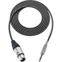 Photo of Sescom SC75XJS Audio Cable Canare Star-Quad 3-Pin XLR Female to 1/4-Inch TS Mono Male - Black- 75 Foot