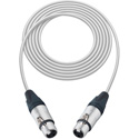 Photo of Sescom Audio Cable Canare Star-Quad 3-Pin XLR Female to 3-Pin XLR Female - White - 100 Foot