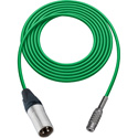 Photo of Sescom SC100XMJGN Audio Cable Canare Star-Quad 3-Pin XLR Male to 3.5mm TS Mono Female Green - 100 Foot