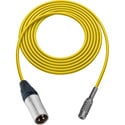 Photo of Sescom SC100XMJYW Audio Cable Canare Star-Quad 3-Pin XLR Male to 3.5mm TS Mono Female Yellow - 100 Foot