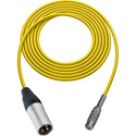Photo of Sescom SC100XMJZ Audio Cable Canare Star-Quad 3-Pin XLR Male to 3.5mm TRS Balanced Female - Yellow - 100 Foot