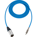 Photo of Sescom SC100XMZBE Audio Cable Canare Star-Quad 3-Pin XLR Male to 3.5mm TRS Balanced Male Blue - 100 Foot