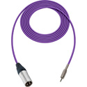 Photo of Sescom SC100XMZPE Audio Cable Canare Star-Quad 3-Pin XLR Male to 3.5mm TRS Balanced Male Purple - 100 Foot