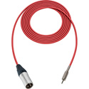 Photo of Sescom SC100XMZ Audio Cable Canare Star-Quad 3-Pin XLR Male to 3.5mm TRS Balanced Male - Red - 100 Foot