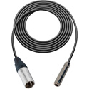 Sescom SC100XSJ Audio Cable Canare Star-Quad 3-Pin XLR Male to 1/4 TS Mono Female Black - 100 Foot