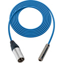 Photo of Sescom SC100XSJBE Audio Cable Canare Star-Quad 3-Pin XLR Male to 1/4 TS Mono Female Blue - 100 Foot