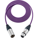 Photo of Sescom SC100XXJPE Mic Cable Canare Star-Quad 3-Pin XLR Male to 3-Pin XLR Female Purple - 100 Foot