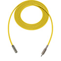 Photo of Sescom SC10MMJYW Audio Cable Canare Star-Quad 3.5mm TS Mono Male to 3.5mm TS Mono Female Yellow - 10 Foot