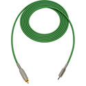 Sescom Audio Cable Canare Star-Quad 3.5mm TS Mono Male to RCA Male - Green - 10 Foot