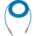 Photo of Sescom SC10SMZBE Audio Cable Canare Star-Quad 1/4 TS Mono Male to 3.5mm TRS Balanced Male Blue - 10 Foot
