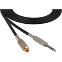 Photo of Sescom SC10SRJ Audio Cable Canare Star-Quad 1/4 TS Mono Male to RCA Female Black - 10 Foot