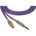 Photo of Sescom SC10SRJPE Audio Cable Canare Star-Quad 1/4 TS Mono Male to RCA Female Purple - 10 Foot
