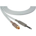Photo of Sescom SC10SRJWE Audio Cable Canare Star-Quad 1/4 TS Mono Male to RCA Female White - 10 Foot