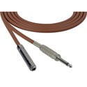 Photo of Sescom Audio Cable Canare Star-Quad 1/4-Inch TS Mono Male to 1/4-Inch TS Mono Female - Brown - 10 Foot