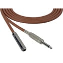 Photo of Sescom SC10SSJBN Audio Cable Canare Star-Quad 1/4 TS Mono Male to 1/4 TS Mono Female Brown - 10 Foot