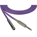 Photo of Sescom SC10SZSJZPE Audio Cable Canare Star-Quad 1/4 TRS Balanced Male to 1/4 TRS Balanced Female Purple - 10 Foot