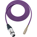 Photo of Sescom SC10XJMJ Audio Cable Canare Star-Quad 3-Pin XLR Female to 3.5mm TS Mono Female - Purple - 10 Foot