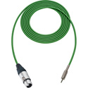 Photo of Sescom SC10XJMZGN Audio Cable Canare Star-Quad 3-Pin XLR Female to 3.5mm TRS Balanced Male - Green - 10 Foot
