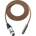 Photo of Sescom Audio Cable Canare Star-Quad 3-Pin XLR Female to 1/4 TS Mono Female - Brown - 10 Foot