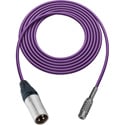 Photo of Sescom SC10XMJZPE Audio Cable Canare Star-Quad 3-Pin XLR Male to 3.5mm TRS Balanced Female Purple - 10 Foot