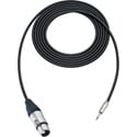 Sescom Audio Cable Canare Star-Quad 3-Pin XLR Female to 3.5mm TS Mono Male Black - 150 Foot