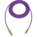 Photo of Sescom Audio Cable Canare Star-Quad 3.5mm TS Mono Male to RCA Male - Purple - 15 Foot