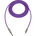 Photo of Sescom SC15SMZ Audio Cable Canare Star-Quad 1/4 TS Mono Male to 3.5mm TRS Balanced Male - Purple - 15 Foot