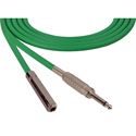 Photo of Sescom Audio Cable Canare Star-Quad 1/4-Inch TS Mono Male to 1/4-Inch TS Mono Female - Green - 15 Foot