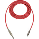 Photo of Sescom SC15SZMZ Audio Cable Canare Star-Quad 1/4 TRS Balanced Male to 3.5mm TRS Balanced Male - Red - 15 Foot