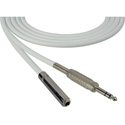 Photo of Sescom Audio Cable Canare Star-Quad 1/4-Inch TRS Balanced Male to 1/4-Inch TRS Balanced Female - White - 15 Foot