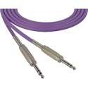 Photo of Sescom Audio Cable Canare Star-Quad 1/4 TRS Balanced Male to 1/4 TRS Balanced Male - Purple - 15 Foot
