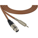Photo of Sescom SC15XJM BN Audio Cable Canare Star-Quad 3-Pin XLR Female to 3.5mm TS Mono Male Brown - 15 Foot
