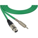 Photo of Sescom SC15XJM GN Audio Cable Canare Star-Quad 3-Pin XLR Female to 3.5mm TS Mono Male Green - 15 Foot