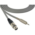 Photo of Sescom SC15XJM GY Audio Cable Canare Star-Quad 3-Pin XLR Female to 3.5mm TS Mono Male Gray - 15 Foot