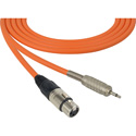 Photo of Sescom SC15XJM OE Audio Cable Canare Star-Quad 3-Pin XLR Female to 3.5mm TS Mono Male Orange - 15 Foot