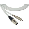 Photo of Sescom SC15XJM WE Audio Cable Canare Star-Quad 3-Pin XLR Female to 3.5mm TS Mono Male White - 15 Foot