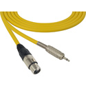 Photo of Sescom SC15XJM YW Audio Cable Canare Star-Quad 3-Pin XLR Female to 3.5mm TS Mono Male Yellow - 15 Foot