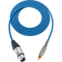 Photo of Sescom Audio Cable Canare Star-Quad 3-Pin XLR Female to RCA Male - Blue - 15 Foot