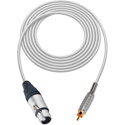Photo of Sescom Audio Cable Canare Star-Quad 3-Pin XLR Female to RCA Male - White - 15 Foot