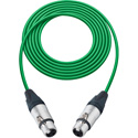 Photo of Sescom SC15XJXJGN Audio Cable Canare Star-Quad 3-Pin XLR Female to 3-Pin XLR Female Green - 15 Foot