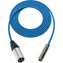 Photo of Sescom SC15XSJ Audio Cable Canare Star-Quad 3-Pin XLR Male to 1/4 TS Mono Female - Blue - 15 Foot