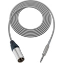 Photo of Sescom Audio Cable Canare Star-Quad 3-Pin XLR Male to 1/4 TRS Balanced Male - Grey - 15 Foot
