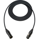 Photo of Sescom Mic Cable Canare Star-Quad 3-Pin XLR Male to 3-Pin XLR Female w/ Black & Gold XLR Connectors - Black - 15 Foot