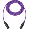 Photo of Sescom SC15XXJ Mic Cable Canare Star-Quad 3-Pin XLR Male to 3-Pin XLR Female w/ Black & Gold - Purple - 15 Foot
