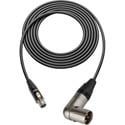 Sescom Audio Cable Canare L-2B2AT Right-Angle 3-Pin XLR Male to 3-Pin Mini XLR Female - 1 Foot