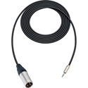 Photo of Sescom SC1XMZ Audio Cable Canare Star-Quad 3-Pin XLR Male to 3.5mm TRS Balanced Male Black - 1 Foot