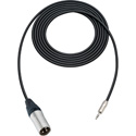 Sescom Audio Cable Canare Star-Quad 3-Pin XLR Male to 3.5mm TRS Balanced Male Black - 1 Foot