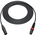 Sescom SC1XXJ-S-B Mic cable XLR Male to XLR Female with Rotary On-Off Switch - Black Metal Housing - 1 Foot
